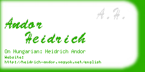 andor heidrich business card